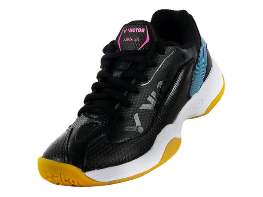 Victor A362II Junior Badminton Shoes [Black/Aquarius]