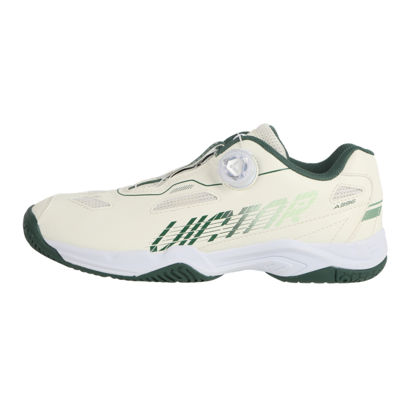 Victor A396 Badminton Shoes [Lunar White/Hunter Green]