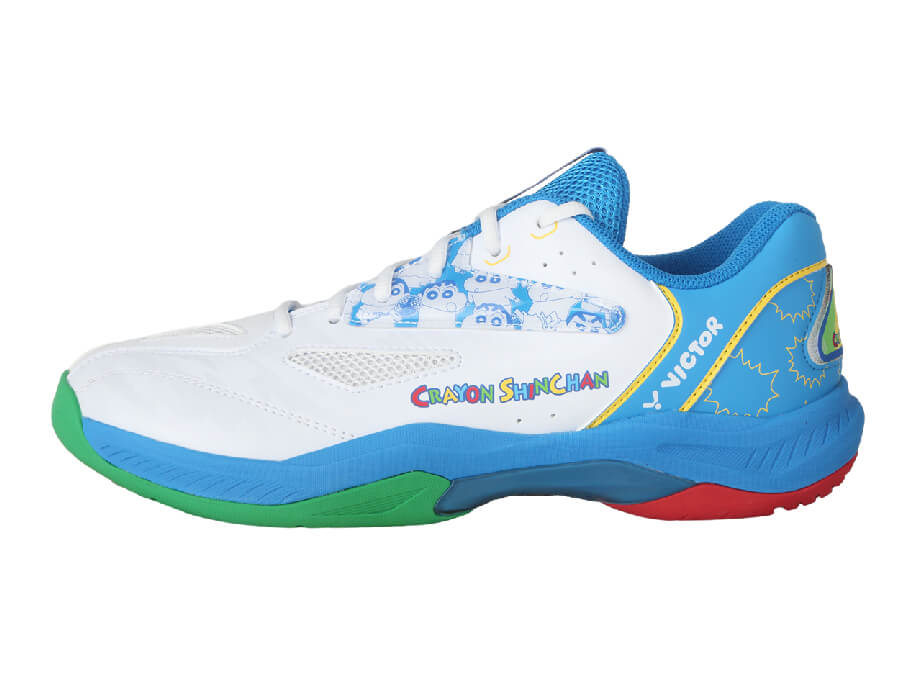 Victor x Crayon ShinChan A39CS Badminton Shoes [White/Brilliant Blue]