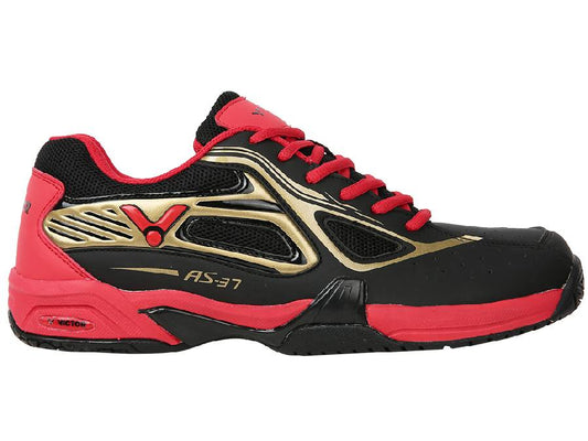 Victor AS37 Badminton Shoes [Black/Red]