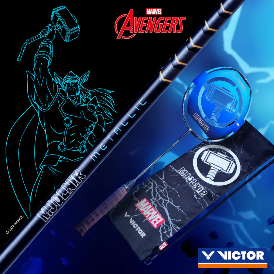 Victor x Marvel Mjolnir Metallic Badminton Racquet [UNSTRUNG]