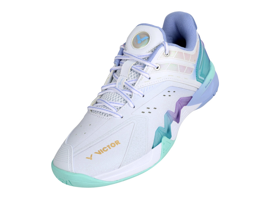Victor P8500 NitroLite Badminton Shoes [Brilliant White/Blue Violet]