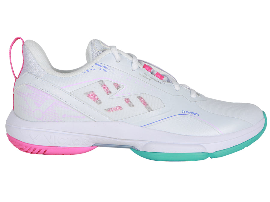 Victor Thunder+ AR Badminton Shoes [Pearly White/Pale Turquoise]